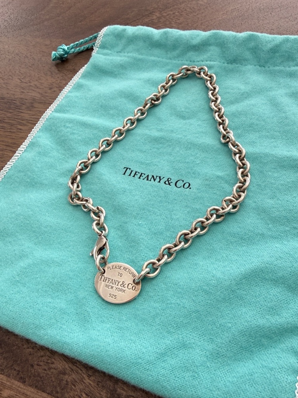 Tiffany & Co. Return to Tiffany Oval Tag Link Necklace